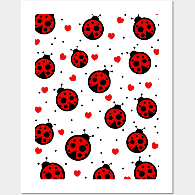 LADY BUG PATTERN Wall Art by eesomebysrishti